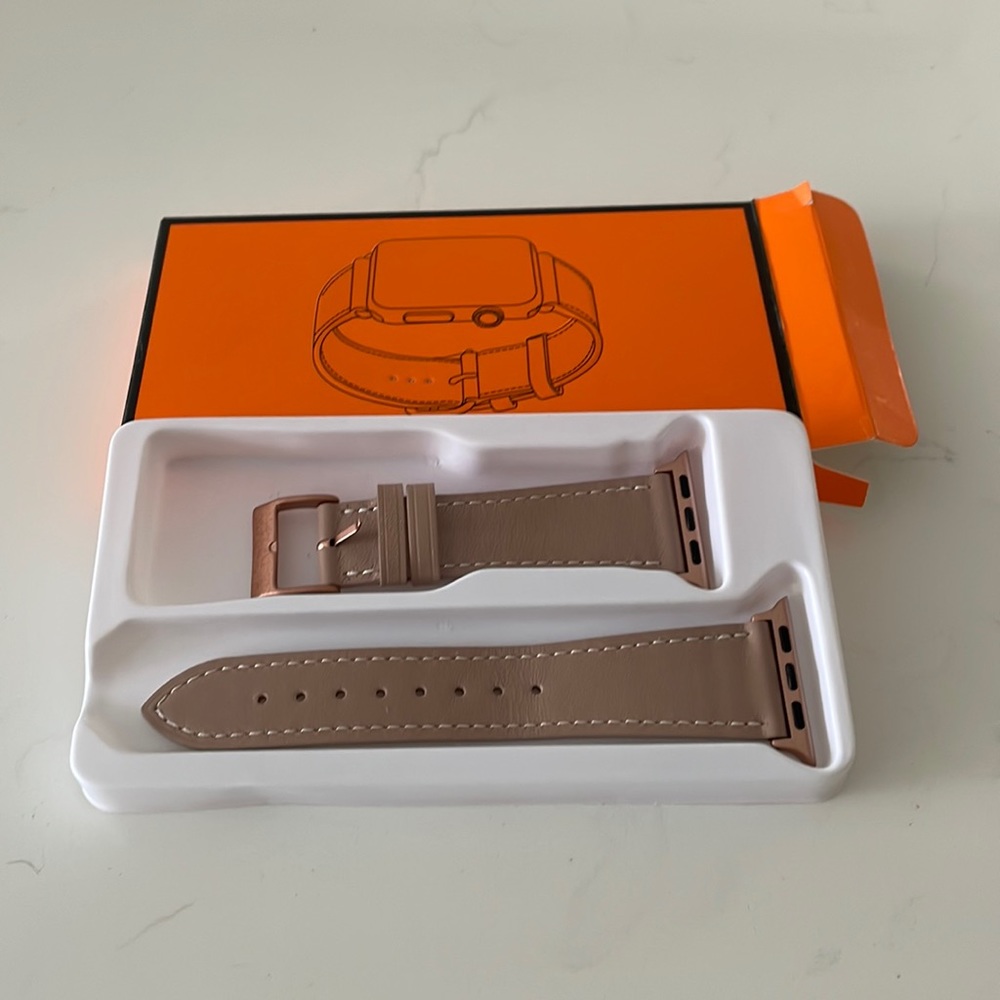 Tan/Rose Gold Watch Band